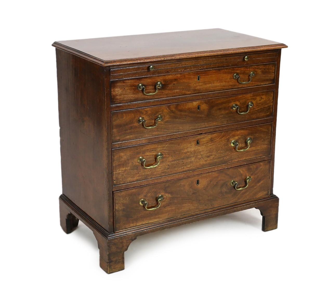 A George III mahogany chest, width 84cm, depth 48cm, height 83cm